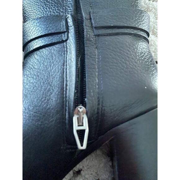 Dolce Vita Women's Black Leather Knee-High Boots Size 9 Buckle Detail - Picture 7 of 9